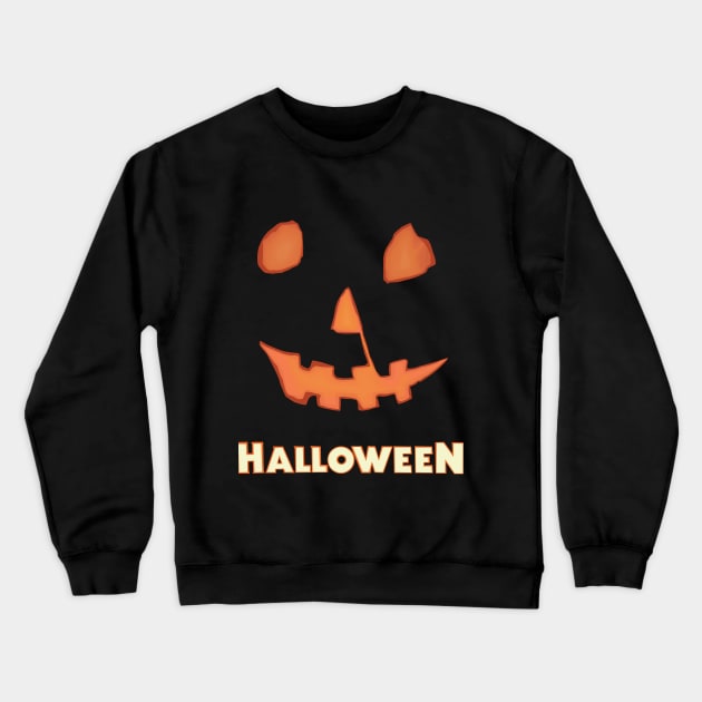 Halloween Jack-o'-Lantern Crewneck Sweatshirt by attackofthegiantants